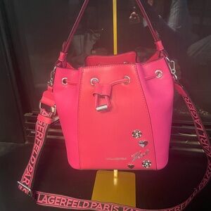 Karl Lagerfeld Pink Bucket Bag - NWT